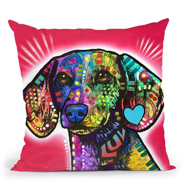 Luv Doxie Throw Pillow By Dean Russo