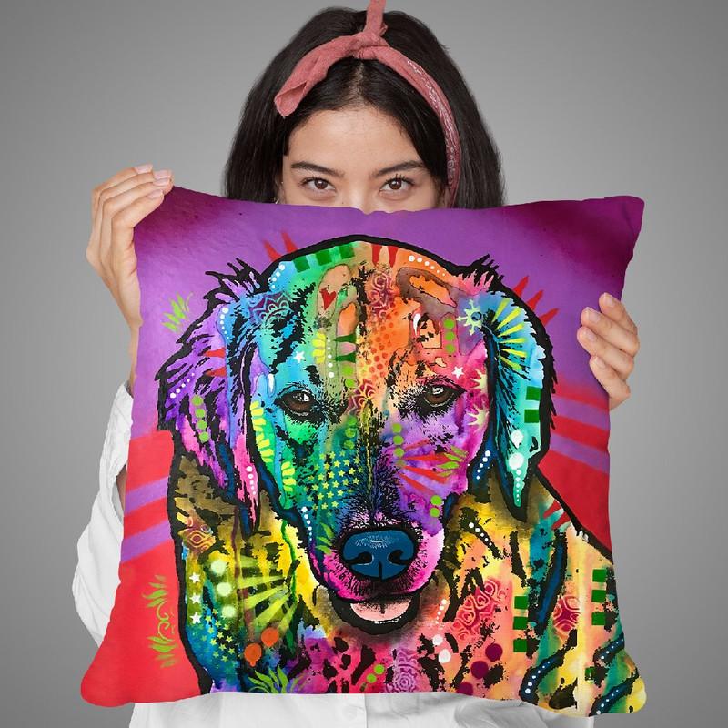 Luvin Retriever Throw Pillow By Dean Russo