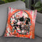 Orange Skull Throw Pillow By Dean Russo
