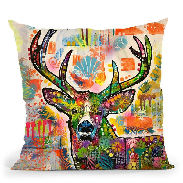 Patch Buck Throw Pillow By Dean Russo