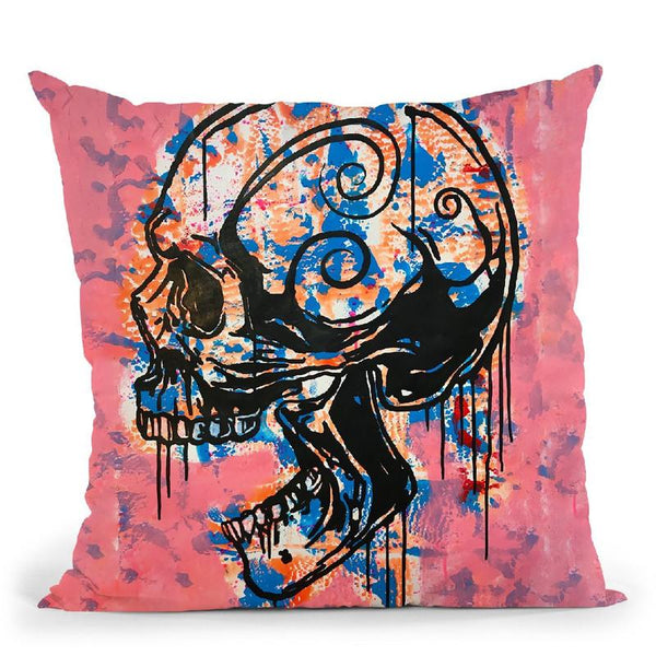 Screaming Skull 1 Throw Pillow By Dean Russo