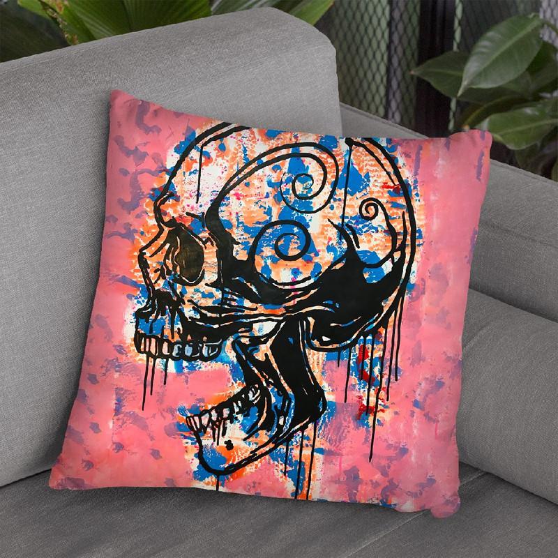 Screaming Skull 1 Throw Pillow By Dean Russo