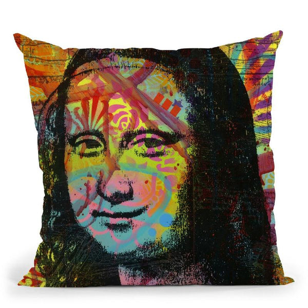 Mona'S Portrait Throw Pillow By Dean Russo