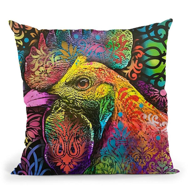 Rooster Throw Pillow By Dean Russo