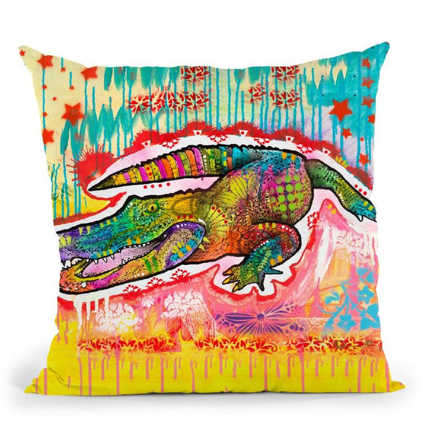 Alligator 2 Throw Pillow By Dean Russo