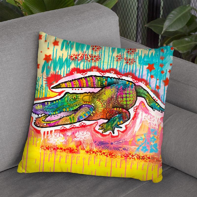 Alligator 2 Throw Pillow By Dean Russo