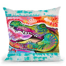 Alligator 3 Throw Pillow By Dean Russo