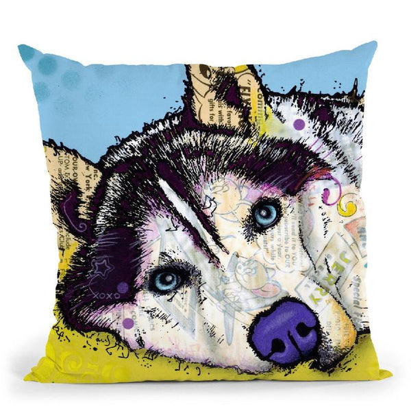 Siberian Husky Throw Pillow By Dean Russo