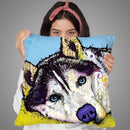Siberian Husky Throw Pillow By Dean Russo
