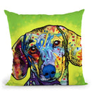Dachshund Square Throw Pillow By Dean Russo