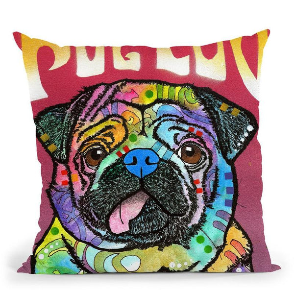 Pug Luv Throw Pillow By Dean Russo