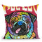 Pug Luv Throw Pillow By Dean Russo