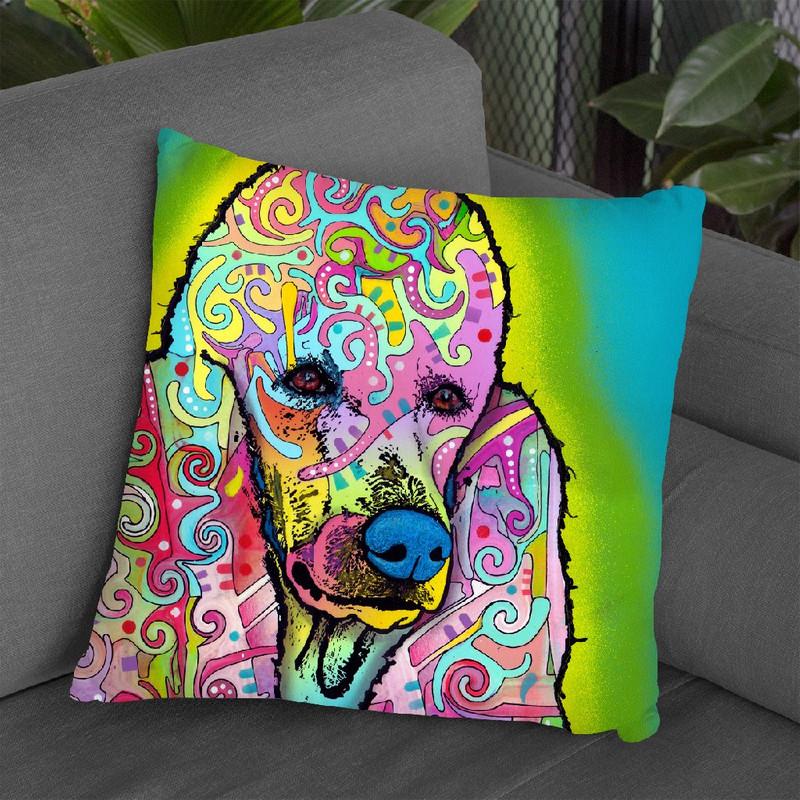 Poodle Throw Pillow By Dean Russo