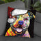 Beware Of Pit Bulls Christmas Edition Throw Pillow By Dean Russo