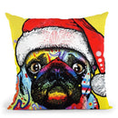 Pug Christmas Edition Throw Pillow By Dean Russo