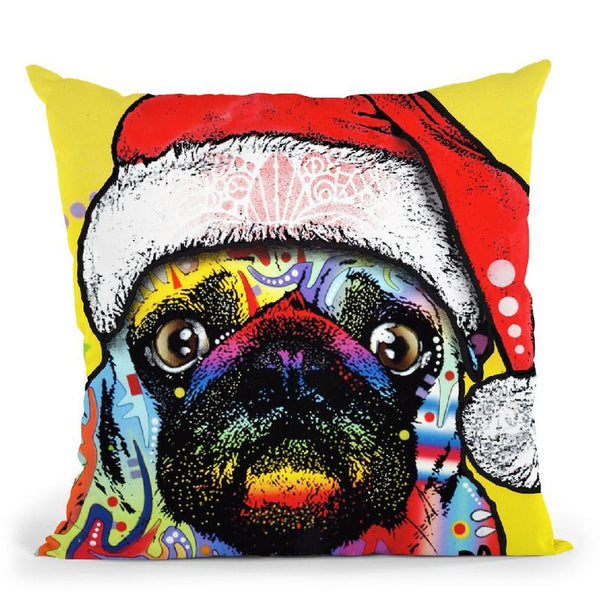 Pug Christmas Edition Throw Pillow By Dean Russo