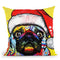 Pug Christmas Edition Throw Pillow By Dean Russo