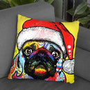 Pug Christmas Edition Throw Pillow By Dean Russo
