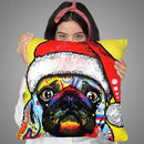 Pug Christmas Edition Throw Pillow By Dean Russo