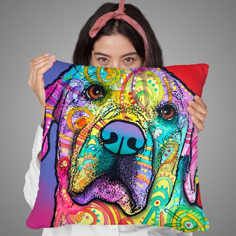 Starry Lab Throw Pillow By Dean Russo