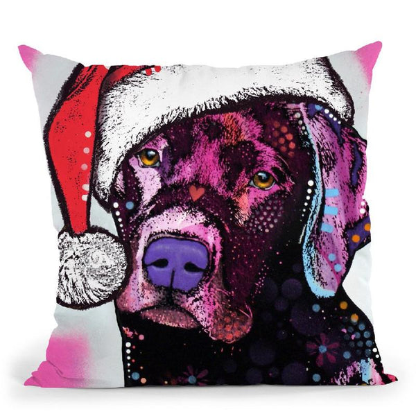 Black Lab Christmas Throw Pillow By Dean Russo