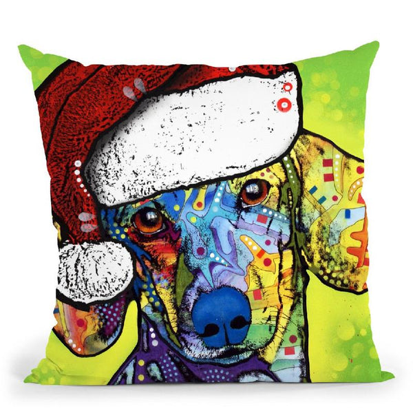 Dachshund Christmas Throw Pillow By Dean Russo
