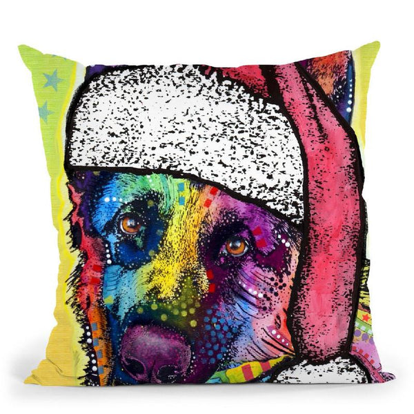 Germanepherd Christmas Throw Pillow By Dean Russo