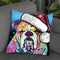 The Bulldog Christmas Throw Pillow By Dean Russo