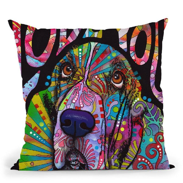 Love You Basset Throw Pillow By Dean Russo