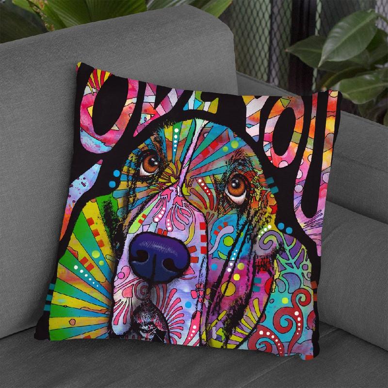 Love You Basset Throw Pillow By Dean Russo
