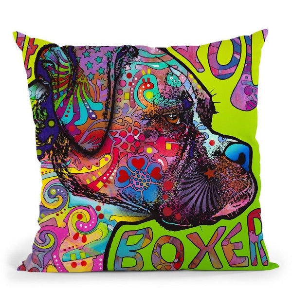 Love You Boxer Throw Pillow By Dean Russo