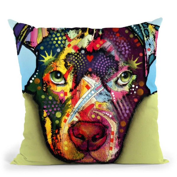Love Is A Pittie Throw Pillow By Dean Russo