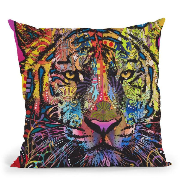 Regal (Tiger) Throw Pillow By Dean Russo