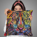 Regal (Tiger) Throw Pillow By Dean Russo