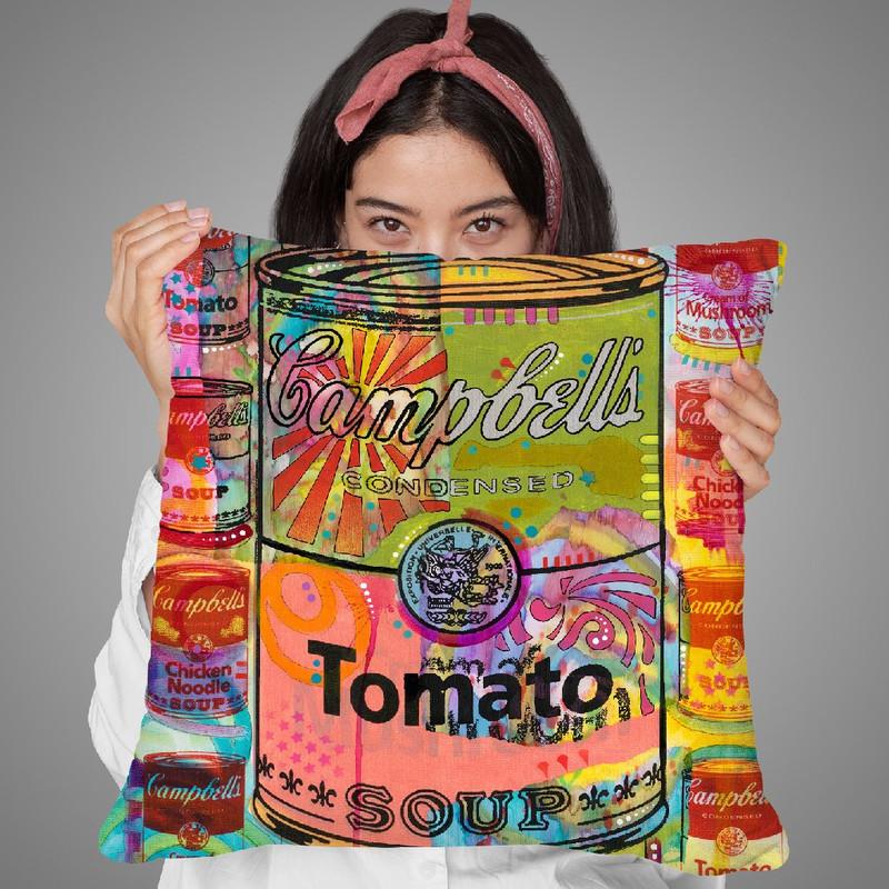 Tomato On Mushrooms Throw Pillow By Dean Russo