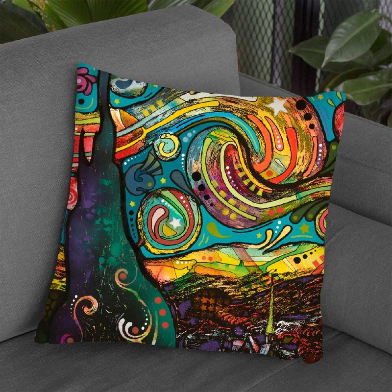 Starry Night Dean Russo Throw Pillow By Dean Russo