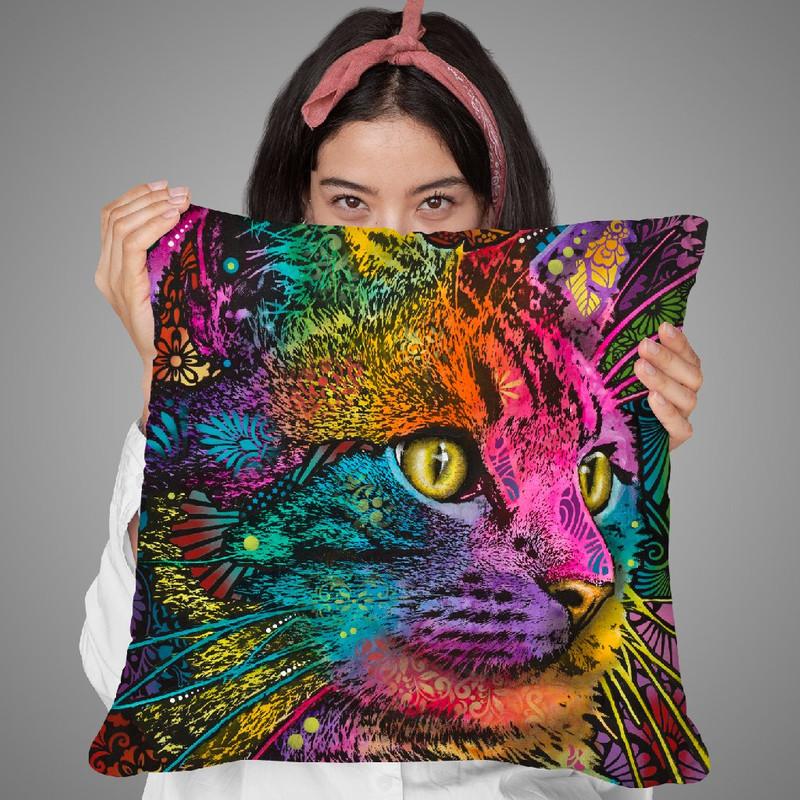 Felis Throw Pillow By Dean Russo