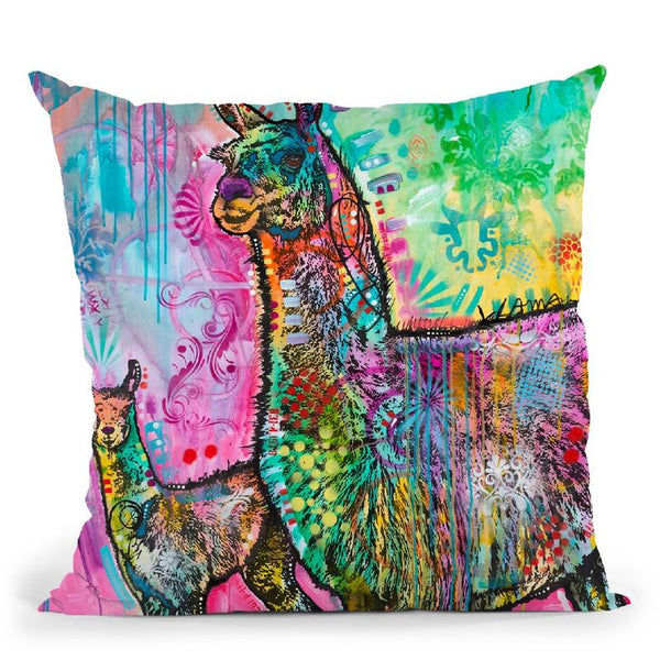 Psychedelic Llama Throw Pillow By Dean Russo