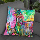 Psychedelic Llama Throw Pillow By Dean Russo