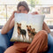 3 African Wild Dogs Throw Pillow By David Stribbling