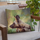 African Wild Dog Throw Pillow By David Stribbling