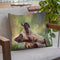 African Wild Dog Throw Pillow By David Stribbling