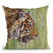 Amur Tiger Profile Throw Pillow By David Stribbling
