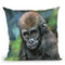 Baby Mountain Gorilla Throw Pillow By David Stribbling