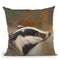 Badger Study Throw Pillow By David Stribbling