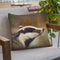 Badger Study Throw Pillow By David Stribbling