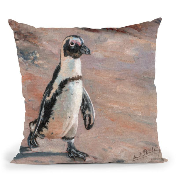 Beach Stroll Throw Pillow By David Stribbling