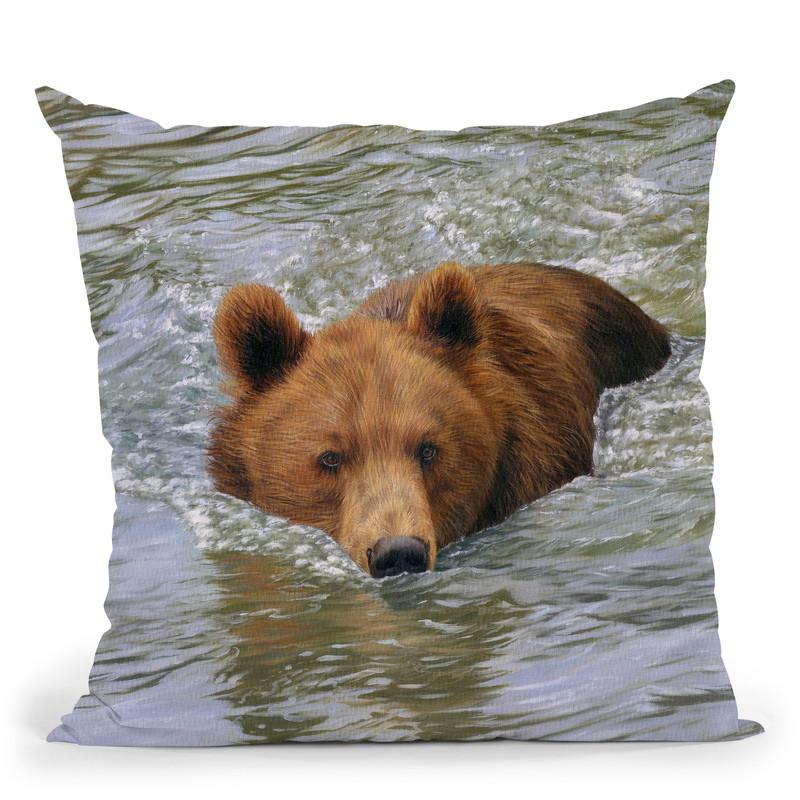 Bearwater Throw Pillow By David Stribbling