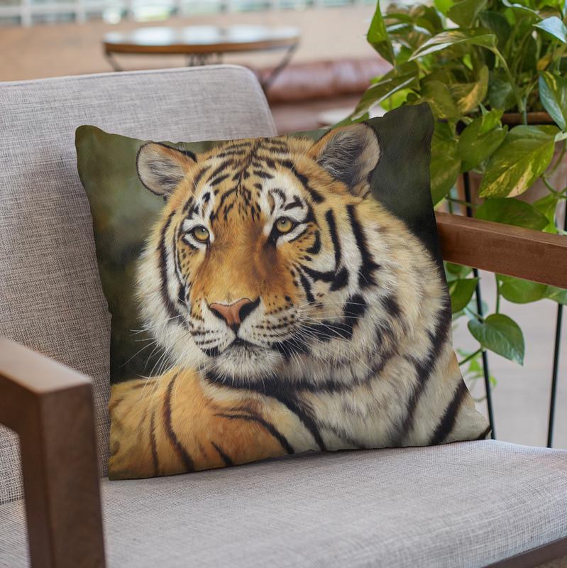 Bengal Tiger Throw Pillow By David Stribbling