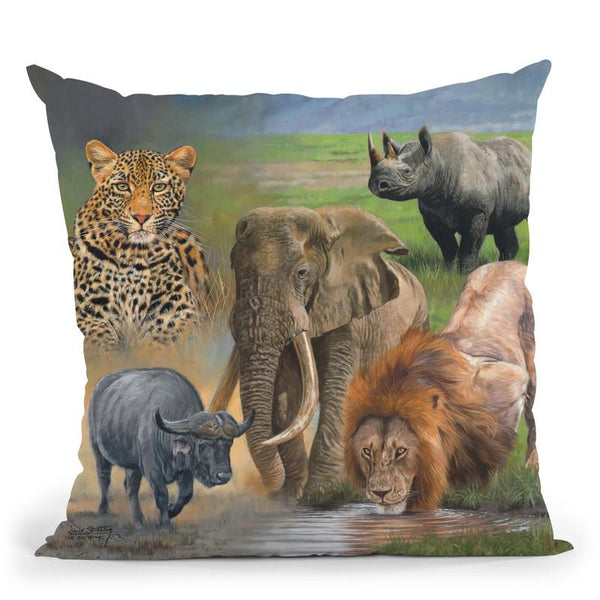 Big Five Throw Pillow By David Stribbling